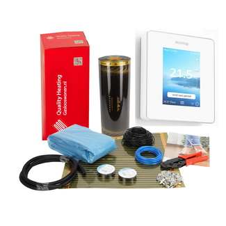 Quality Heating 100 cm - 80Watt m² folie set Wifi Warmup 6IE wit of zwart