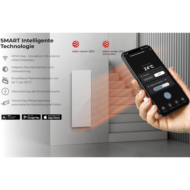 AENO GH4S slimme infrarood verwarmingspaneel WIFI - 700 Watt