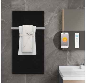 Quality Heating Panneau infrarouge design en verre 700Watt avec thermostat Wifi intégré et sèche-serviettes