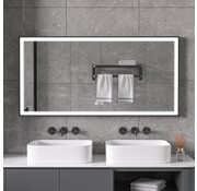 Bella Mirror Spiegel met zwart frame, led, anticondens 60 x 120 cm