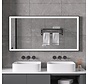 Spiegel met zwart frame, led, anticondens 60 x 120 cm