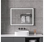 Miroir avec cadre noir, LED, anti-buée 60 x 80 cm