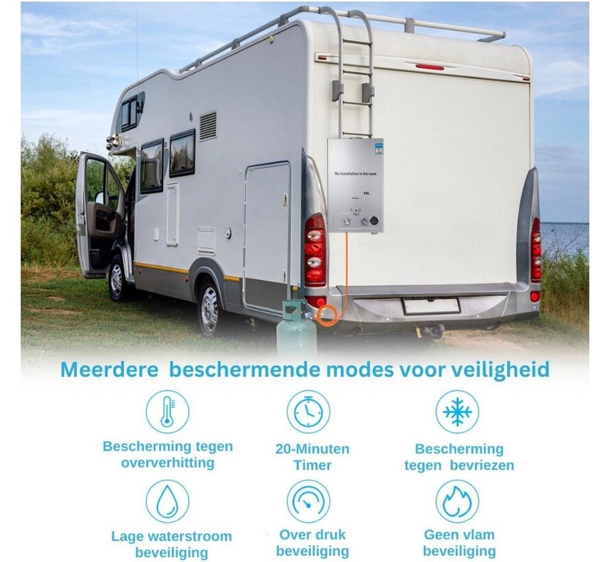 Propaan geiser - LPG geiser 12, 16 of 18 Liter / minuut Boiler
