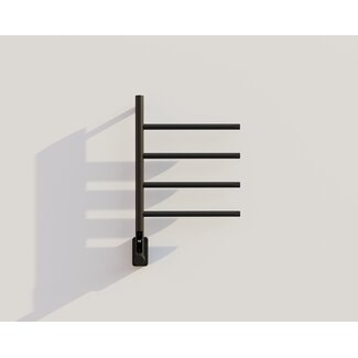 Quality Heating Elektrische handdoek radiator black met thermostaat