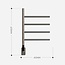 Radiateur sèche-serviettes électrique noir avec thermostat