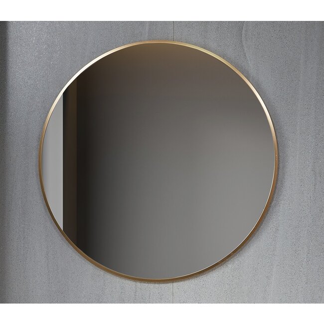 Miroir rond 100 cm avec cadre doré