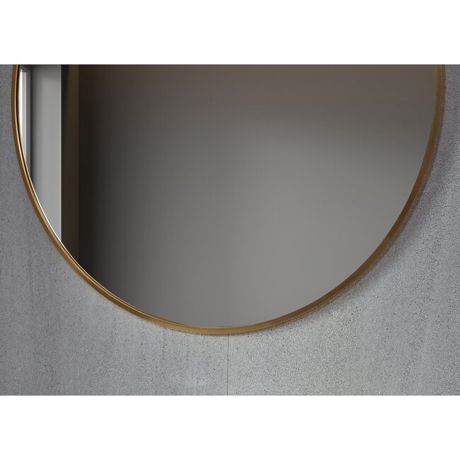 Miroir rond 100 cm avec cadre doré