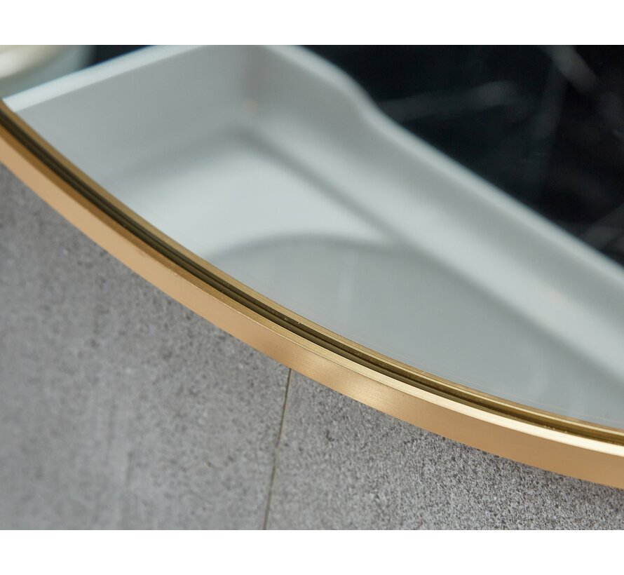 Miroir rond 100 cm avec cadre doré