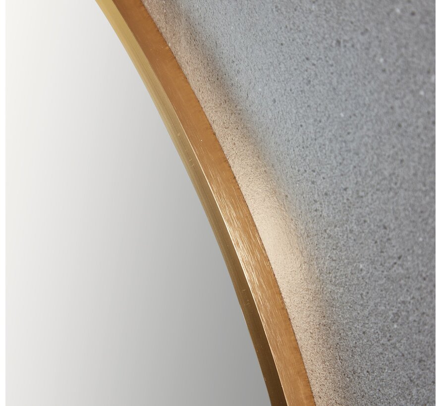 Miroir rond 100 cm avec cadre doré