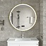 Smart spiegel rond 80cm gouden frame met led verlichting, anti-condens en wifi