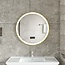 Miroir intelligent rond 80cm cadre doré avec éclairage LED, anti-buée et wifi