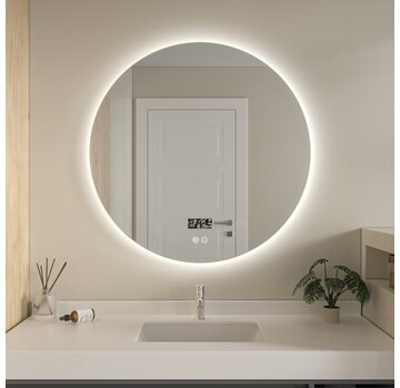 Bella Mirror Miroir intelligent rond 80cm sans cadre avec éclairage LED, anti-buée et wifi
