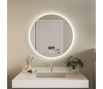 Bella Mirror Miroir intelligent rond 60cm sans cadre avec éclairage LED, anti-buée et wifi