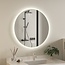 Miroir intelligent rond 60cm sans cadre avec éclairage LED, anti-buée et wifi