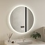 Miroir intelligent rond 60cm sans cadre avec éclairage LED, anti-buée et wifi