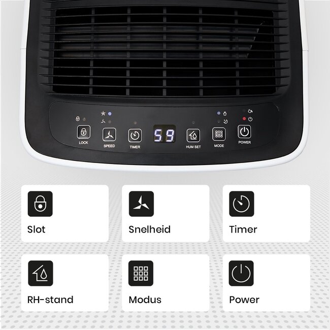 Tweede kans slimme luchtontvochtiger compact 12 Liter Wifi met carbon filter  - 4682