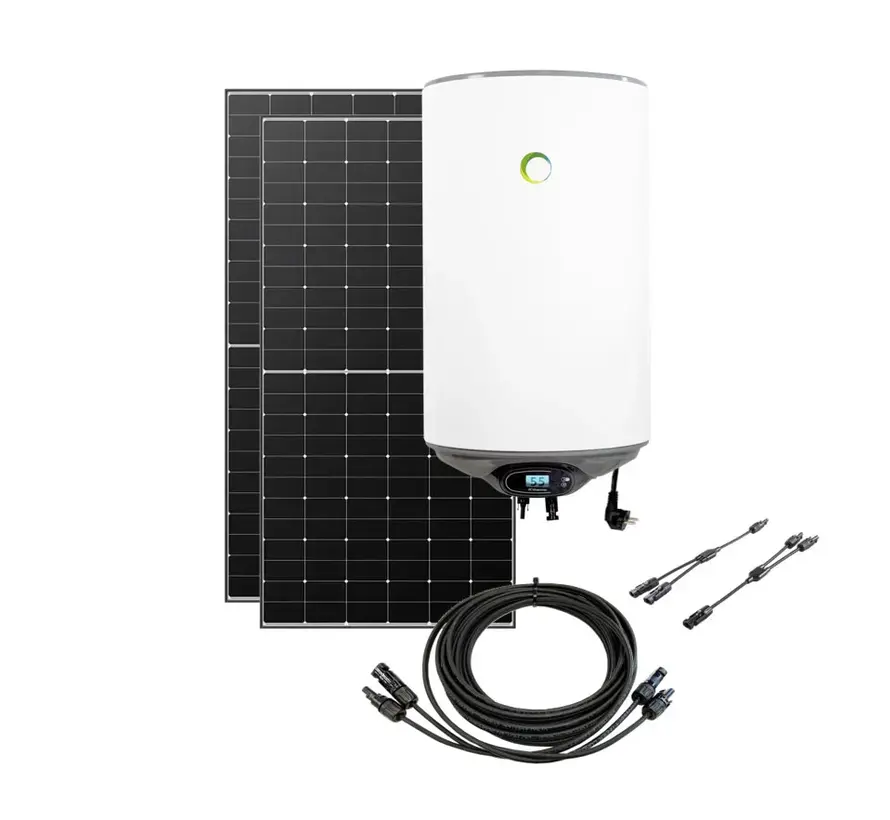 Fothermo chauffe-eau solaire hybride 80L avec panneaux solaires - paquet complet