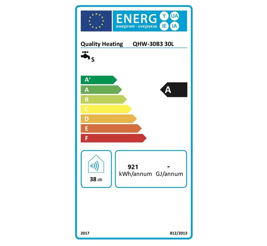 30 Liter Performance QH Wifi dual elektrische boiler met digitale bediening