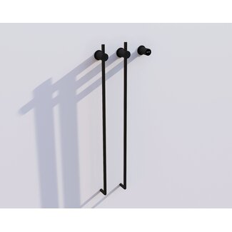 Quality Heating Radiateur sèche-serviettes électrique noir avec thermostat L-SR0200-B