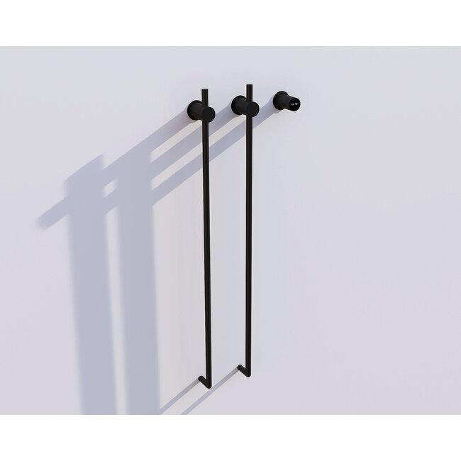 Radiateur sèche-serviettes électrique noir avec thermostat L-SR0200-B