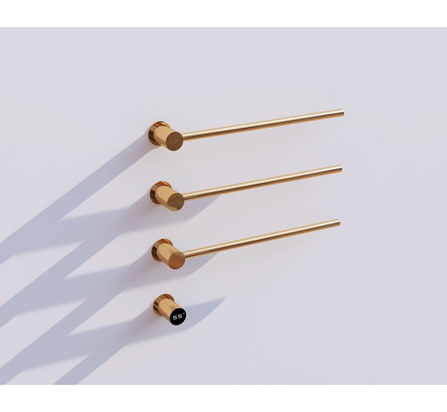 Radiateur sèche-serviettes électrique or avec thermostat L-SR0003-T