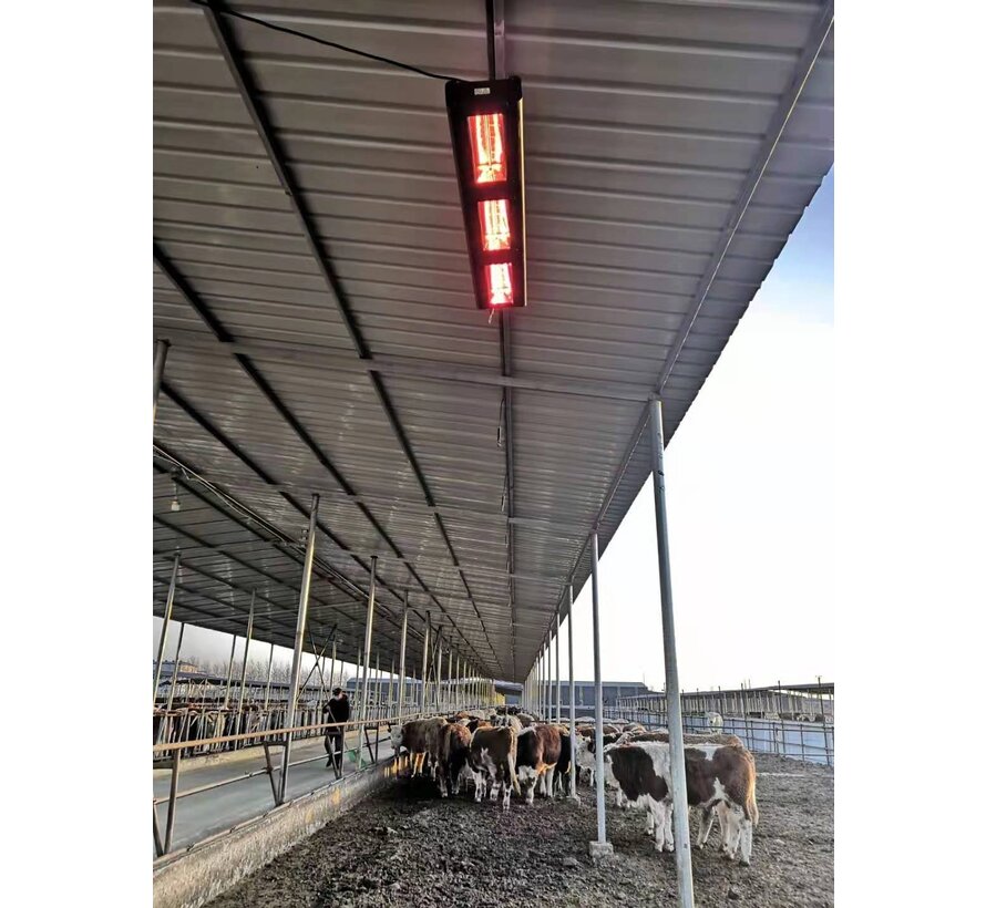 QH-PRO chauffage infrarouge 6000Watt pour le chauffage des hangars et des ateliers