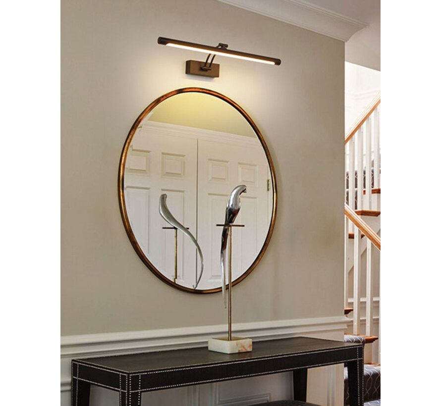 Lampe miroir éclairage LED noir réglable
