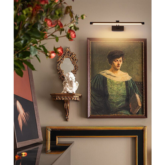 Lampe miroir éclairage LED noir réglable