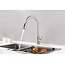 Robinet de cuisine Nurion argenté avec bec