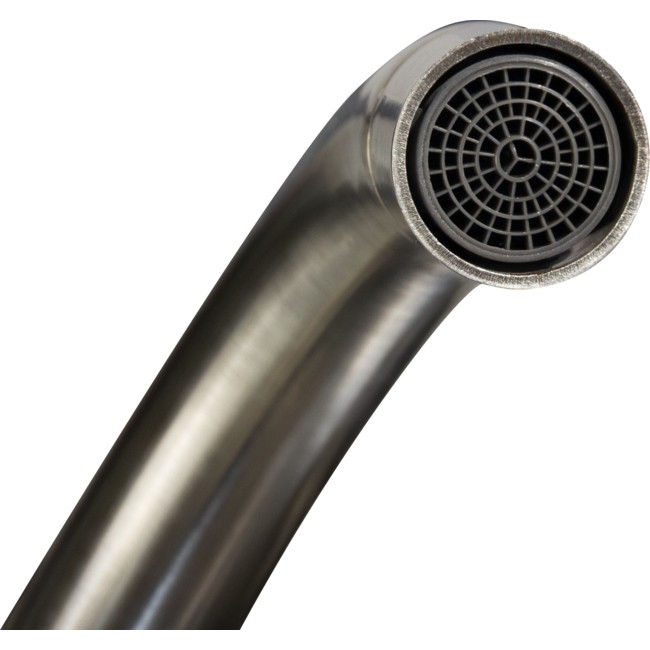 Robinet de lavabo en métal Gun avec bec pivotant à 180 degrés