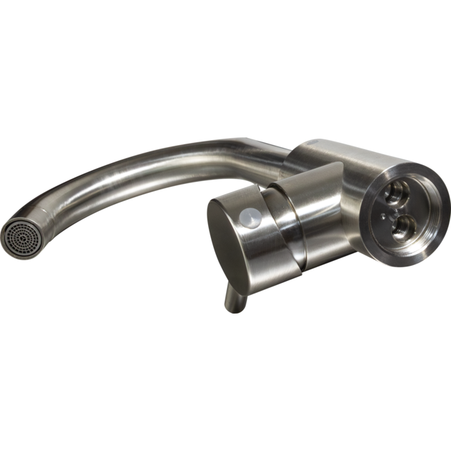 Robinet de lavabo en métal Gun avec bec pivotant à 180 degrés