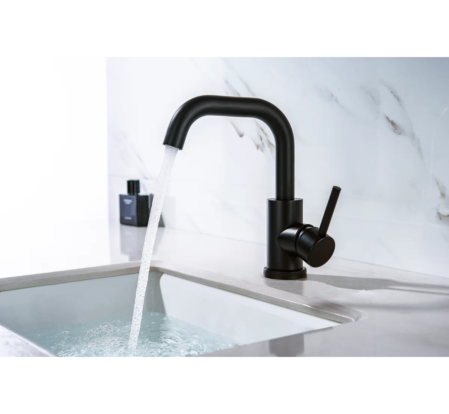 Robinet de lavabo avec bec pivotant à 180 degrés