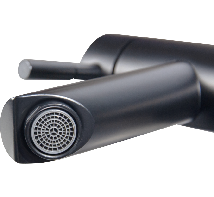 Robinet de lavabo noir mat