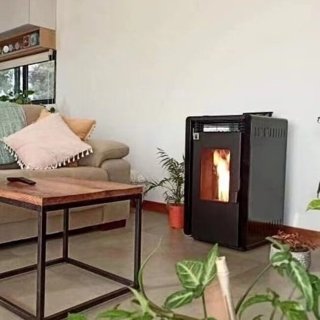 Pelletkachel - 13.1kW - voor 80-100 m2 - 5 niveaus - timer - CR04 Black