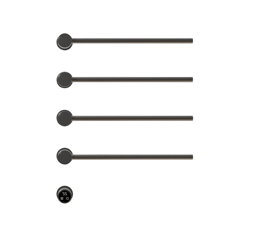 Radiateur sèche-serviettes électrique noir avec thermostat L-SR0005-B
