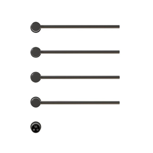 Radiateur sèche-serviettes électrique noir avec thermostat L-SR0200-B