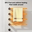 Elektrische handdoek radiator zwart met thermostaat L-SR0003-B
