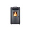 Poêle à granulés - 8.8KW - pour 60-80 m2 - 5 niveaux - minuterie - CR05 Black