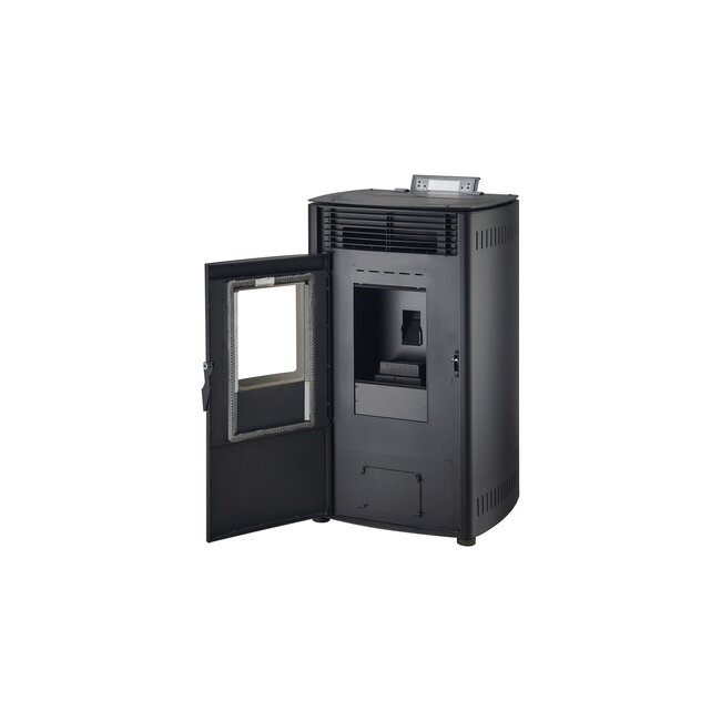 Poêle à granulés - 8.8KW - pour 60-80 m2 - 5 niveaux - minuterie - CR05 Black