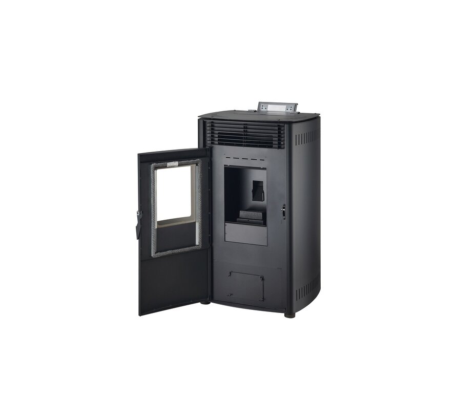 Pelletkachel - 8.8KW - voor 60-80 m2 - 5 niveaus - timer - CR05 Black
