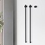 Radiateur sèche-serviettes électrique noir avec thermostat L-SR0200-B