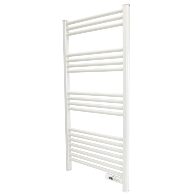 Slimme elektrische handdoekradiator met digitale bediening white 425Watt