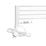 Slimme elektrische handdoekradiator met thermostaat white 425Watt