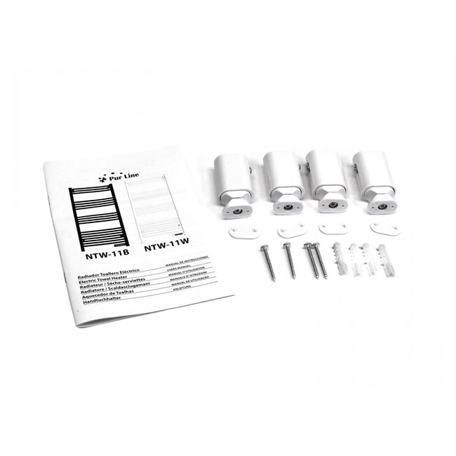 Slimme elektrische handdoekradiator met thermostaat white 425Watt