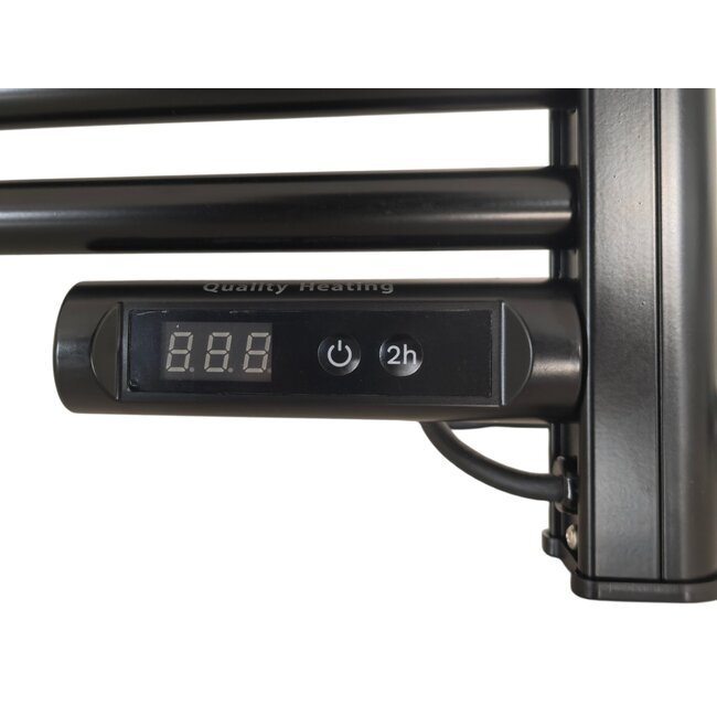 Slimme elektrische handdoekradiator met thermostaat black  425Watt