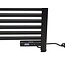 Slimme elektrische handdoekradiator met thermostaat black  425Watt