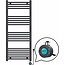 Handdoekradiator Elektrisch met Digitale Thermostaat - Radiator Badkamer - 1200 × 500 mm - Mat zwart - 500 Watt