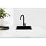 Nurion Evier Noir Métal 22 x 44 - Evier Cuisine - Eviers Cuisine - Evier Cuisine - sans trou de robinet acier inoxydable