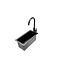 Nurion Evier Noir Métal 22 x 44 - Evier Cuisine - Eviers Cuisine - Evier Cuisine - sans trou de robinet acier inoxydable