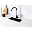 Évier Nurion Black Metal 16,5 x 38,5 – Évier de cuisine - Éviers de cuisine – Bac de cuisine - sans trou pour robinet, inox
